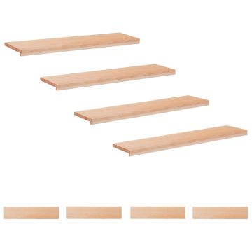 Tappeti per scale 8 pz 120 x 30 x 2 cm Naturale