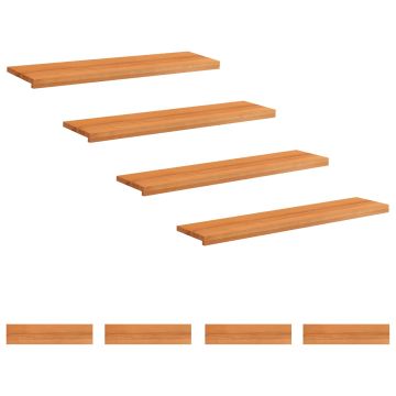 Tappeti per scale 8 pz 120 x 30 x 2 cm Marrone Chiaro