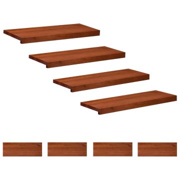 Tappeti per scale 8 pz 70 x 30 x 2 cm Marrone