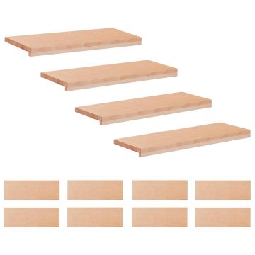 Tappeti per scale 12 pz 80 x 30 x 2 cm Naturale