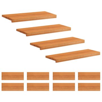 Tappeti per scale 12 pz 80 x 25 x 2 cm Marrone Chiaro