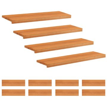 Tappeti per scale 12 pz 90 x 25 x 2 cm Marrone Chiaro