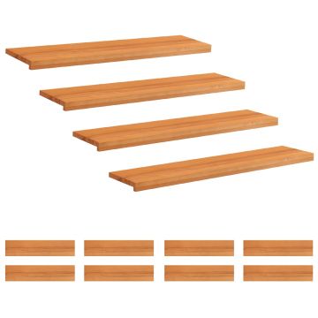 Tappeti per scale 12 pz 120 x 25 x 2 cm Marrone Chiaro