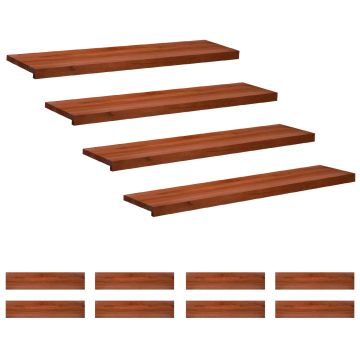 Tappeti per scale 12 pz 120 x 25 x 2 cm Marrone