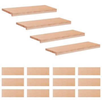 Tappeti per scale 16 pz 80 x 25 x 2 cm Naturale