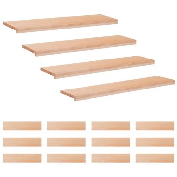 Tappeti per scale 16 pz 110 x 25 x 2 cm Naturale