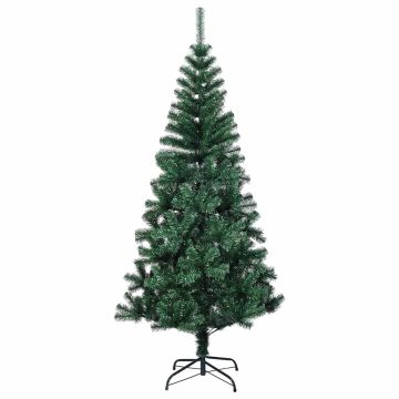 Albero di Natale Artificiale Punte Iridescenti Verde 180 cm PVC