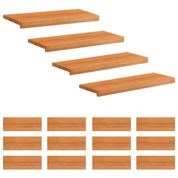 Tappeti per scale 16 pz 80 x 25 x 2 cm Marrone Chiaro