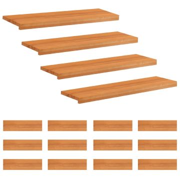 Tappeti per scale 16 pz 100 x 25 x 2 cm Marrone Chiaro