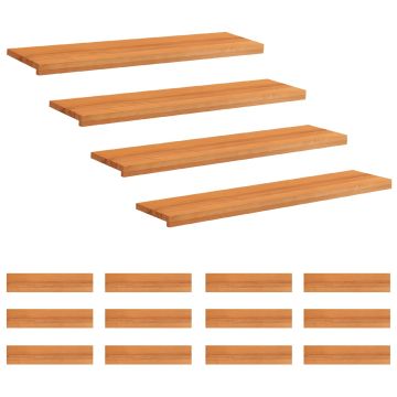 Tappeti per scale 16 pz 110 x 25 x 2 cm Marrone Chiaro