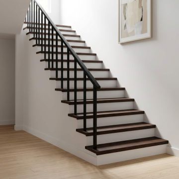 Tappeti per scale 16 pz 100 x 30 x 2 cm Marrone Scuro