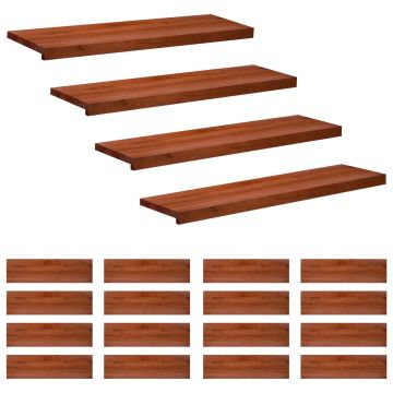 Tappeti per scale 20 pz 90 x 25 x 2 cm Marrone