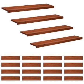 Tappeti per scale 20 pz 110 x 25 x 2 cm Marrone