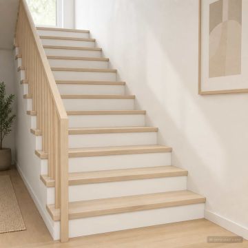 Gradini per Scale 2 pz 100 x 30 x 2 cm Bianco