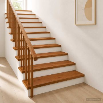 Gradini per Scale 4 pz 120 x 30 x 2 cm Marrone