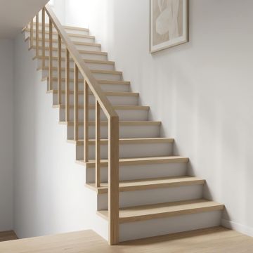 Gradini per Scale 8 pz 120 x 25 x 2 cm Bianco