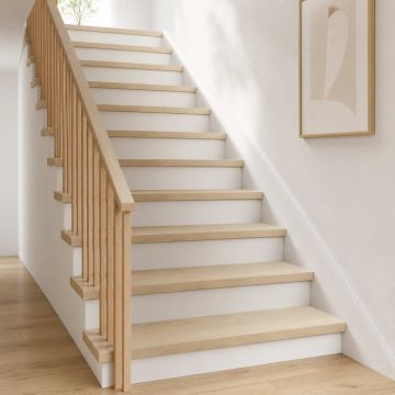 Gradini per Scale 8 pz 90 x 30 x 2 cm Bianco