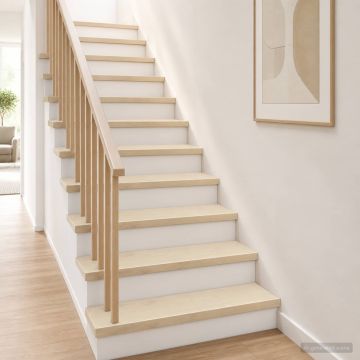 Gradini per Scale 16 pz 100 x 25 x 2 cm Bianco