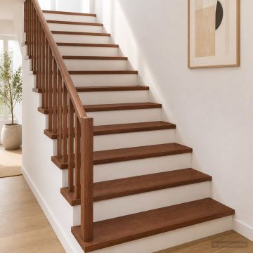 Gradini per Scale 20 pz 120 x 30 x 2 cm Marrone Scuro