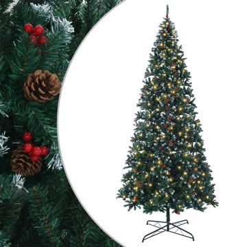 Albero di Natale Artificiale con Rami Pieghevoli 400 cm 600 LED