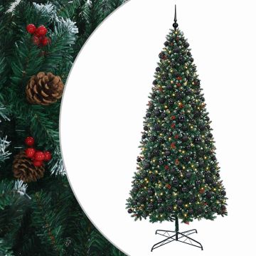 Albero di Natale Artificiale con Rami Pieghevoli 400 cm 600 LED