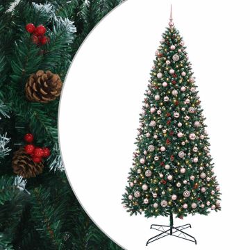 Albero di Natale Artificiale con Rami Pieghevoli 500 cm 900 LED