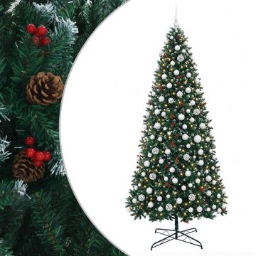 Albero di Natale Artificiale con Rami Pieghevoli 500 cm 900 LED