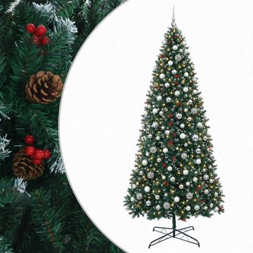 Albero di Natale Artificiale con Rami Pieghevoli 500 cm 900 LED