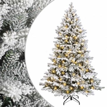 Albero di Natale Artificiale con Rami Pieghevoli 120 cm 150 LED