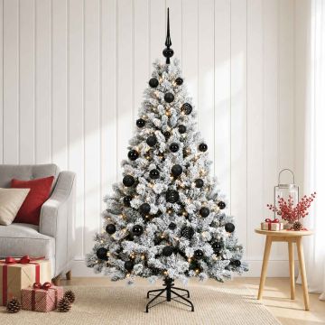 Albero di Natale Artificiale con Palline 120 cm 150 LED