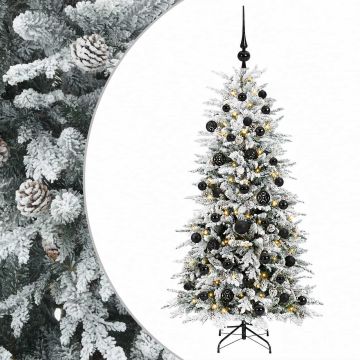Albero di Natale Artificiale con Rami Pieghevoli 120 cm 150 LED