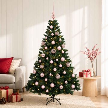 Albero di Natale Artificiale con Palline 120 cm 150 LED