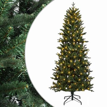Albero di Natale Artificiale con Rami Pieghevoli 240 cm 300 LED