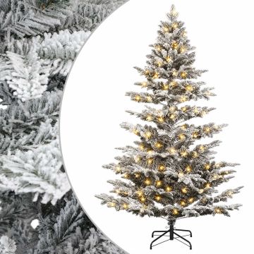 Albero di Natale Artificiale con Rami Pieghevoli 180 cm 300 LED