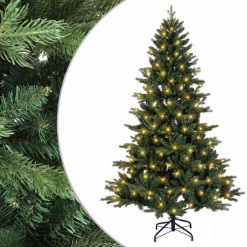 Albero di Natale Artificiale con Rami Pieghevoli 240 cm 300 LED
