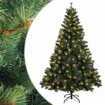 Albero di Natale Artificiale con Rami Pieghevoli 210 cm 300 LED