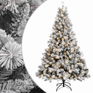 Albero di Natale Artificiale con Rami Pieghevoli 210 cm 300 LED