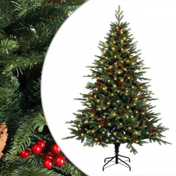 Albero di Natale Artificiale con Rami Pieghevoli 240 cm 300 LED
