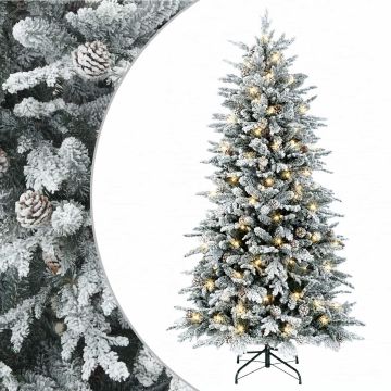 Albero di Natale Artificiale con Rami Pieghevoli 240 cm 300 LED