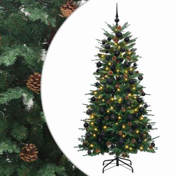 Albero di Natale artificiale con palline 240 cm 300 LED