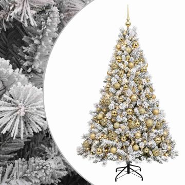 Albero di Natale Artificiale con Palline 180 cm 300 LED