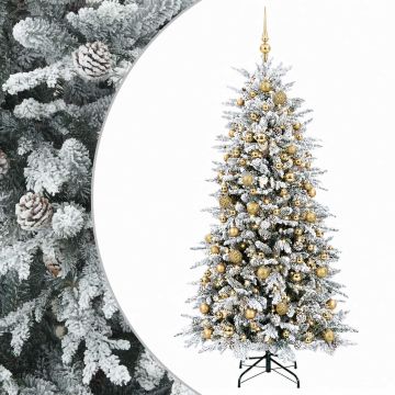 Albero di Natale artificiale con palline 240 cm 300 LED