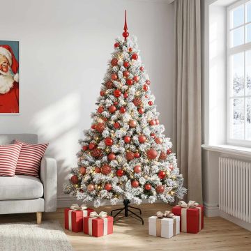 Albero di Natale Artificiale con Palline 210 cm 300 LED