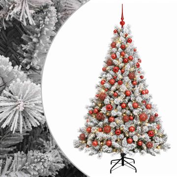 Albero di Natale Artificiale con Palline 240 cm 300 LED