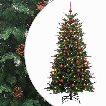 Albero di Natale Artificiale con Rami Pieghevoli 210 cm 300 LED