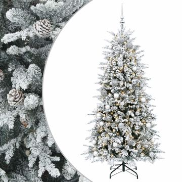Albero di Natale Artificiale con Rami Pieghevoli 180 cm 300 LED