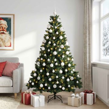 Albero di Natale Artificiale con Palline 210 cm 300 LED