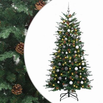 Albero di Natale Artificiale con Rami Pieghevoli 210 cm 300 LED