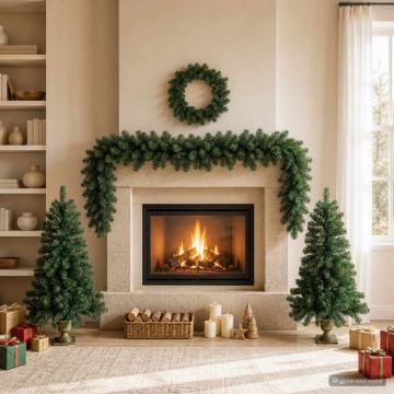 Set mini alberi di Natale 120 cm PVC Verde