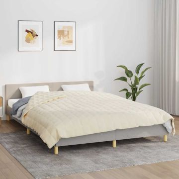 Coperta Ponderata Crema Chiaro 220x235 cm 11 kg Tessuto